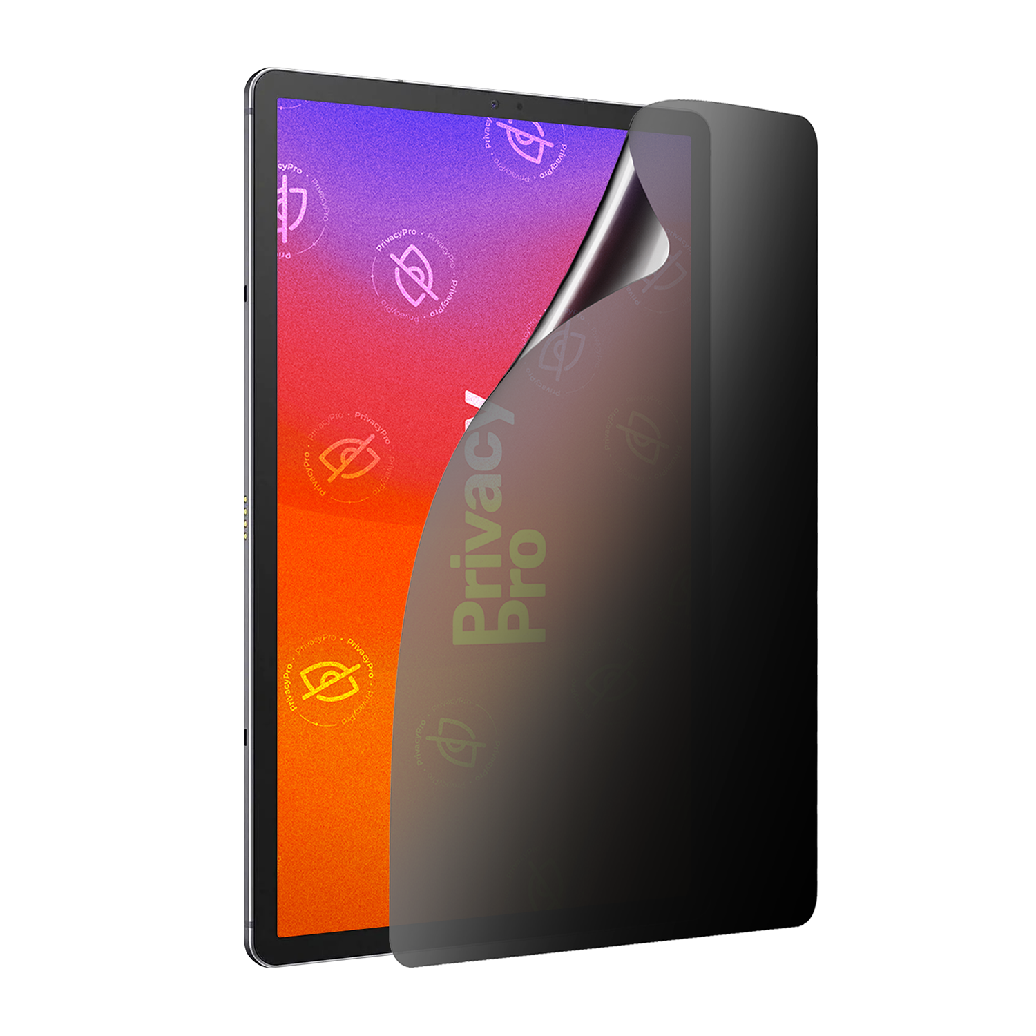 Abdunkelnde Schutzfolie @ Aus seitlichem Betrachten wird das Display bis zu 99%abgedunkelt Die matte Schutzfolie dunkelt im Hochformat ab.