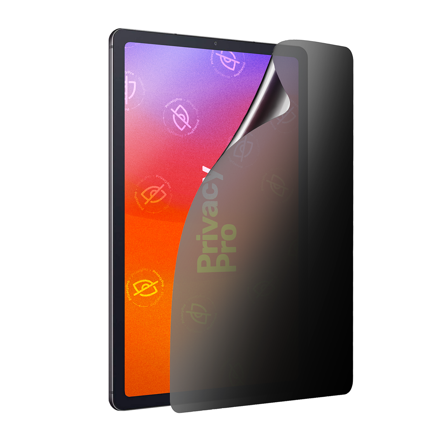 Abdunkelnde Schutzfolie @ Aus seitlichem Betrachten wird das Display bis zu 99%abgedunkelt Die matte Schutzfolie dunkelt im Hochformat ab.