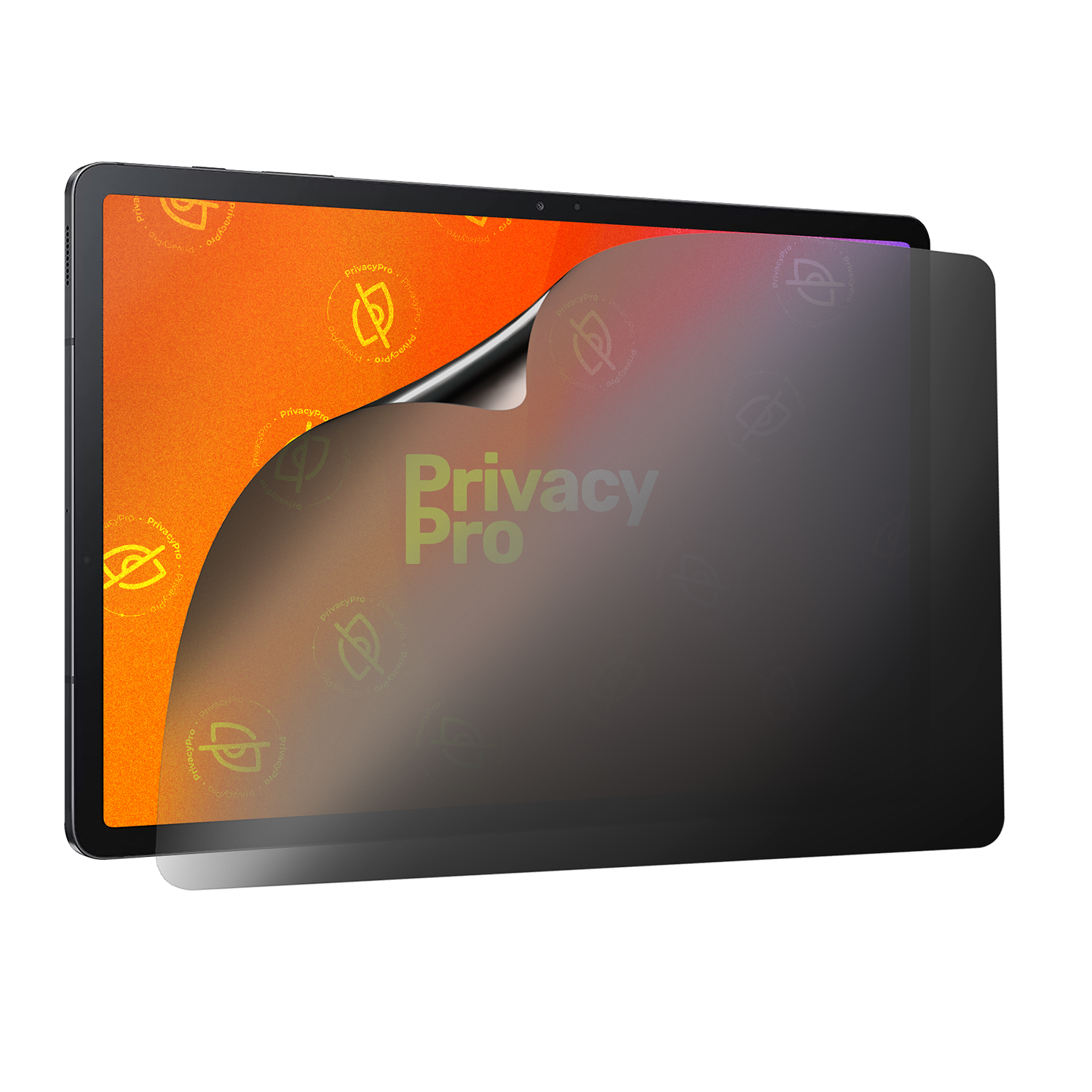 Abdunkelnde Schutzfolie @ Aus seitlichem Betrachten wird das Display bis zu 99%abgedunkelt Die matte Schutzfolie dunkelt im Hochformat ab.