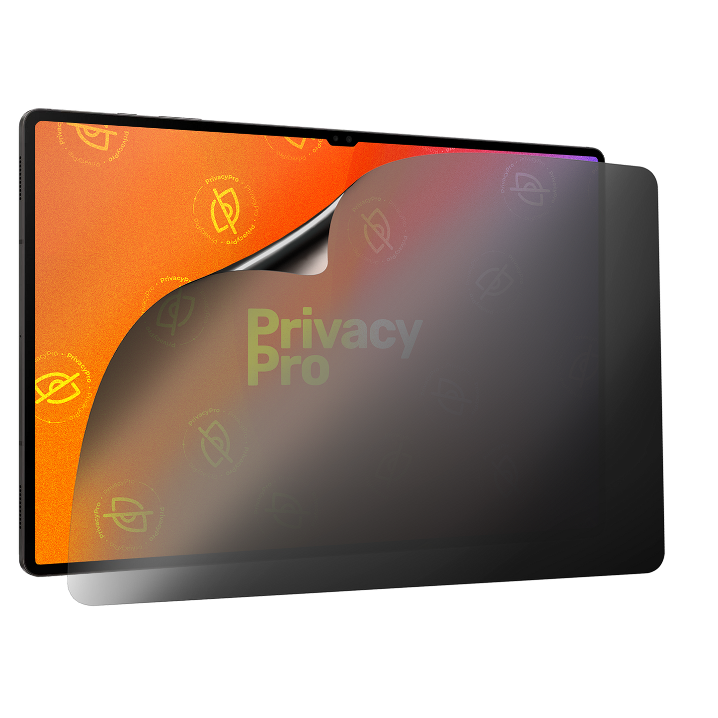 Abdunkelnde Schutzfolie @ Aus seitlichem Betrachten wird das Display bis zu 99%abgedunkelt Die matte Schutzfolie dunkelt im Hochformat ab.