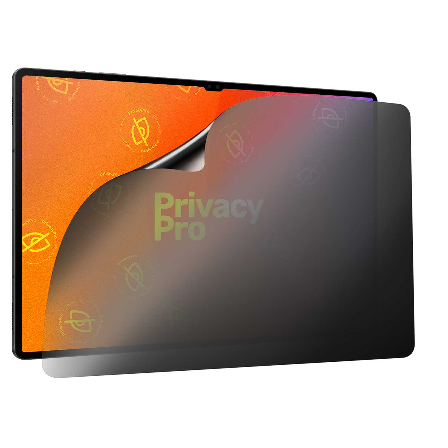 Abdunkelnde Schutzfolie @ Aus seitlichem Betrachten wird das Display bis zu 99%abgedunkelt Die matte Schutzfolie dunkelt im Hochformat ab.