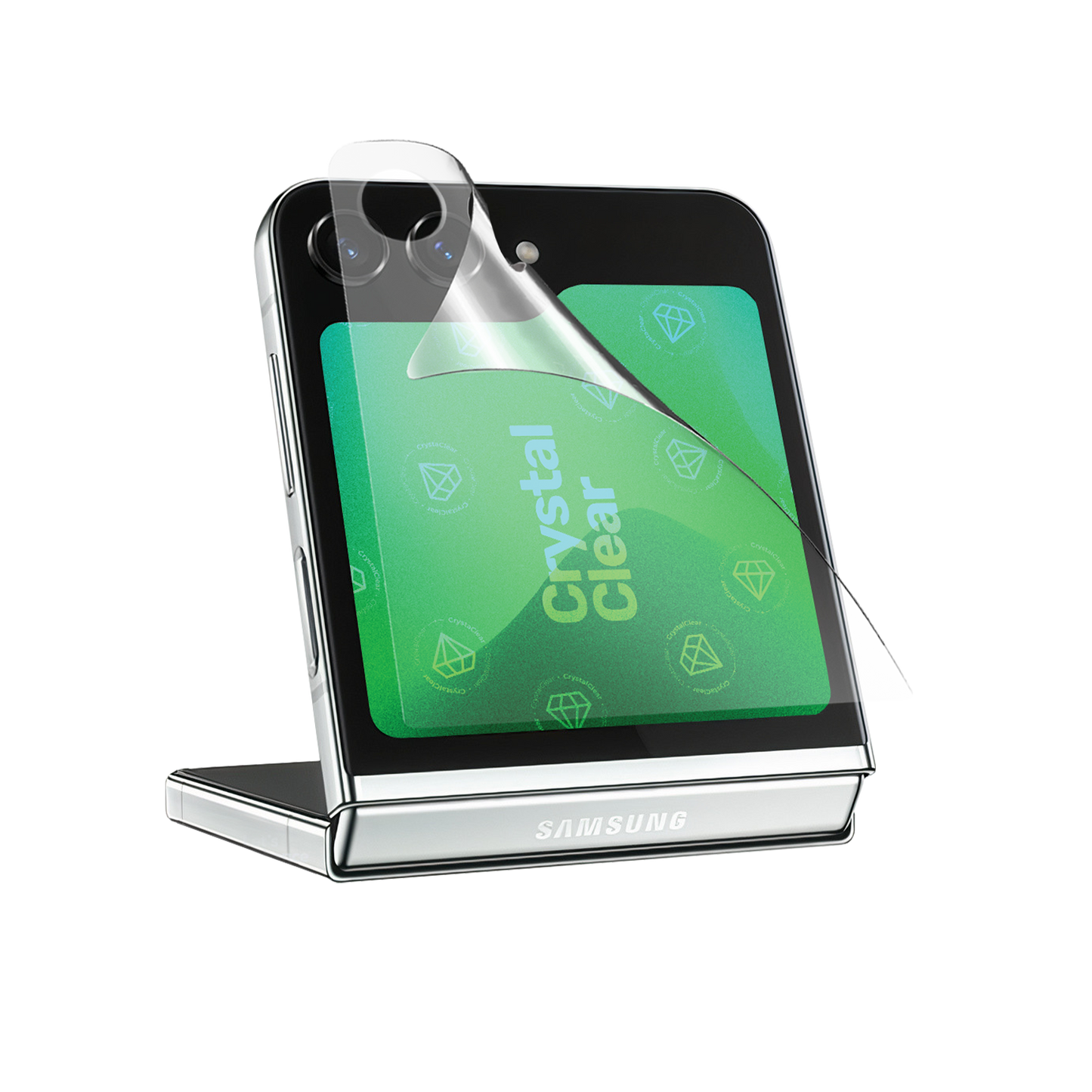 Kratzfeste Schutzfolie für das Display von Galaxy Z Flip 6 - Antibakterielle Panzerfolie für sicheres und sauberes Display - Ultradünne Folie passt sich perfekt dem Display an - Flexible Schutzfolie mit stoßabsorbierender TPU-Oberfläche - Blasenfreie Anbringung für eine glatte Oberfläche bei Galaxy Z Flip 6