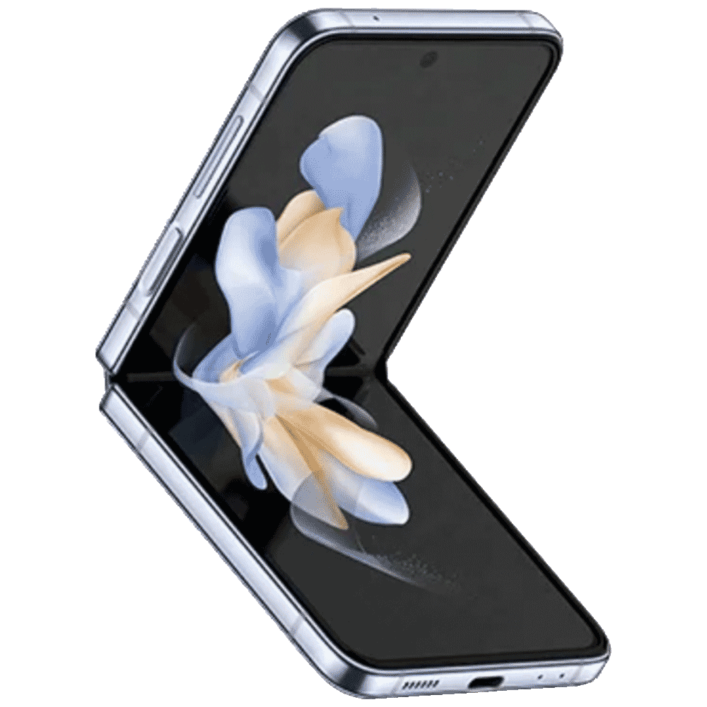 Samsung Galaxy Z Flip 5 seitlich mit original wallpaper