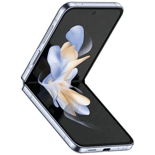 Samsung Galaxy Z Flip 5 seitlich mit original wallpaper