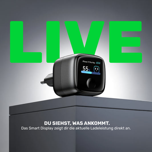 65W Ladegerät mit Smart Display | SmartCharge