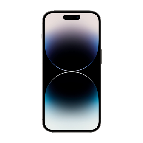 Apple iPhone 14 Pro frontal mit original Wallpaper