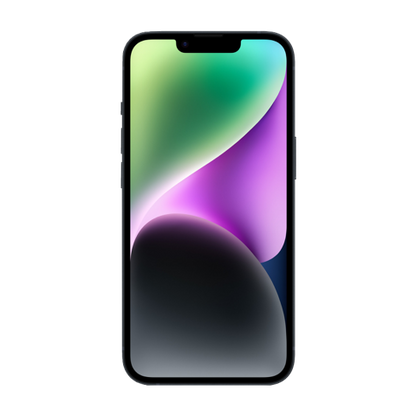 iPhone 14 frontal mit original Wallpaper