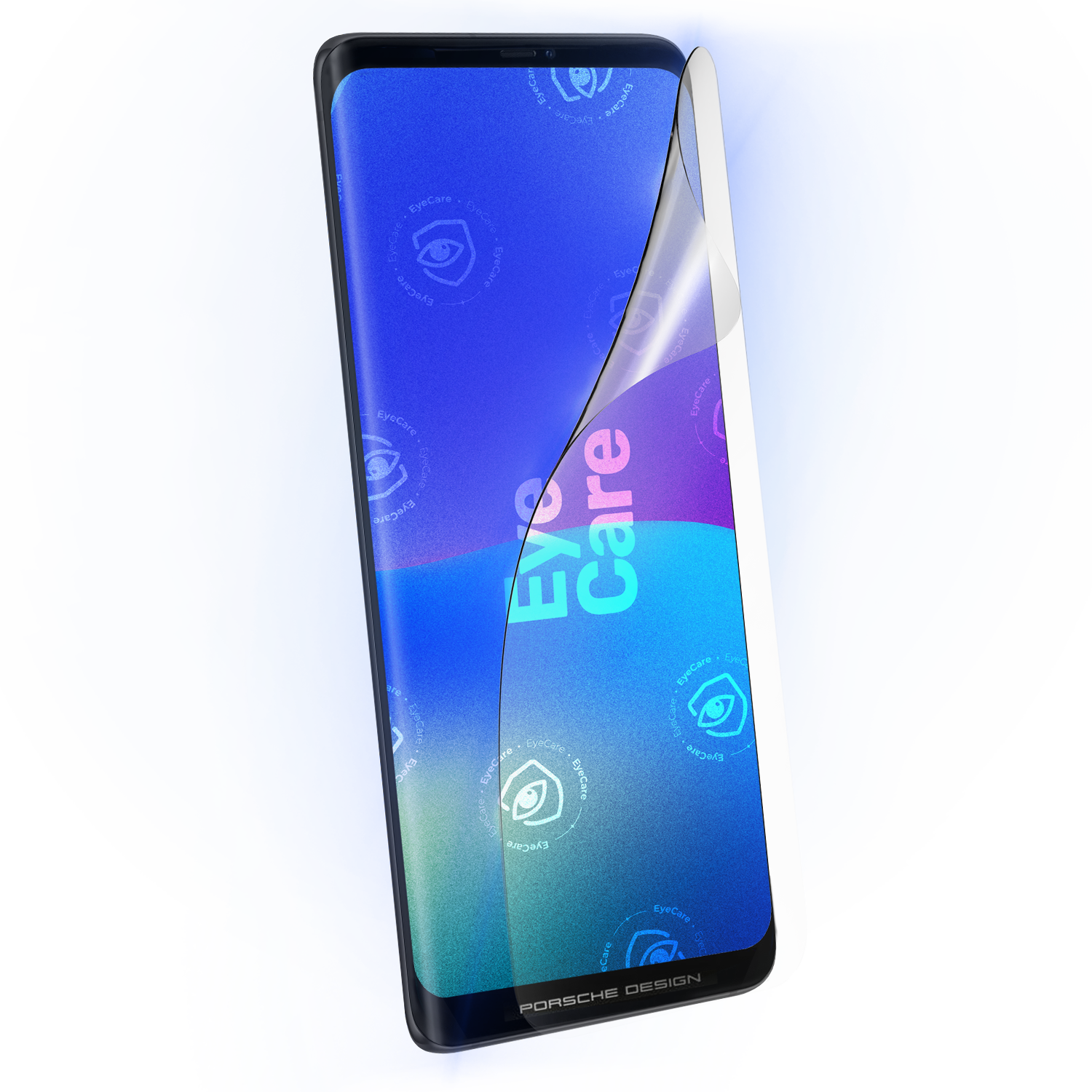 Die Augenschonende Schutzfolie. @ Eine glasklare Panzerfolie mit einem 99% effektiven integrierten Blaulicht Filter schützt Deine Augen und Dein Display.