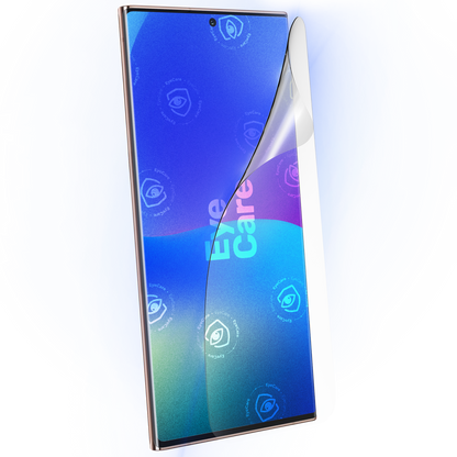 Die Augenschonende Schutzfolie. @ Eine glasklare Panzerfolie mit einem 99% effektiven integrierten Blaulicht Filter schützt Deine Augen und Dein Display.
