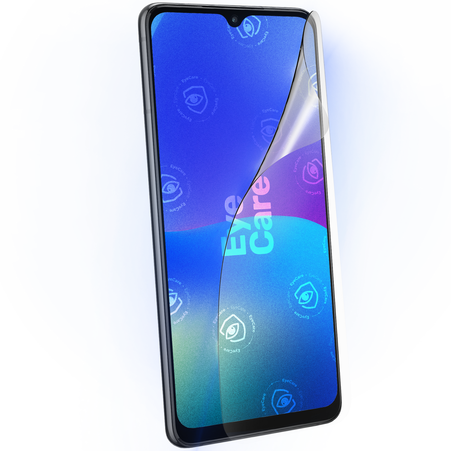 Die Augenschonende Schutzfolie. @ Eine glasklare Panzerfolie mit einem 99% effektiven integrierten Blaulicht Filter schützt Deine Augen und Dein Display.