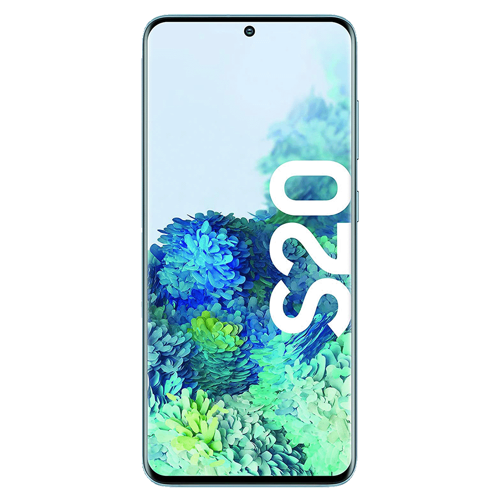 Samsung Galaxy S20 von vorne mit wallpaper