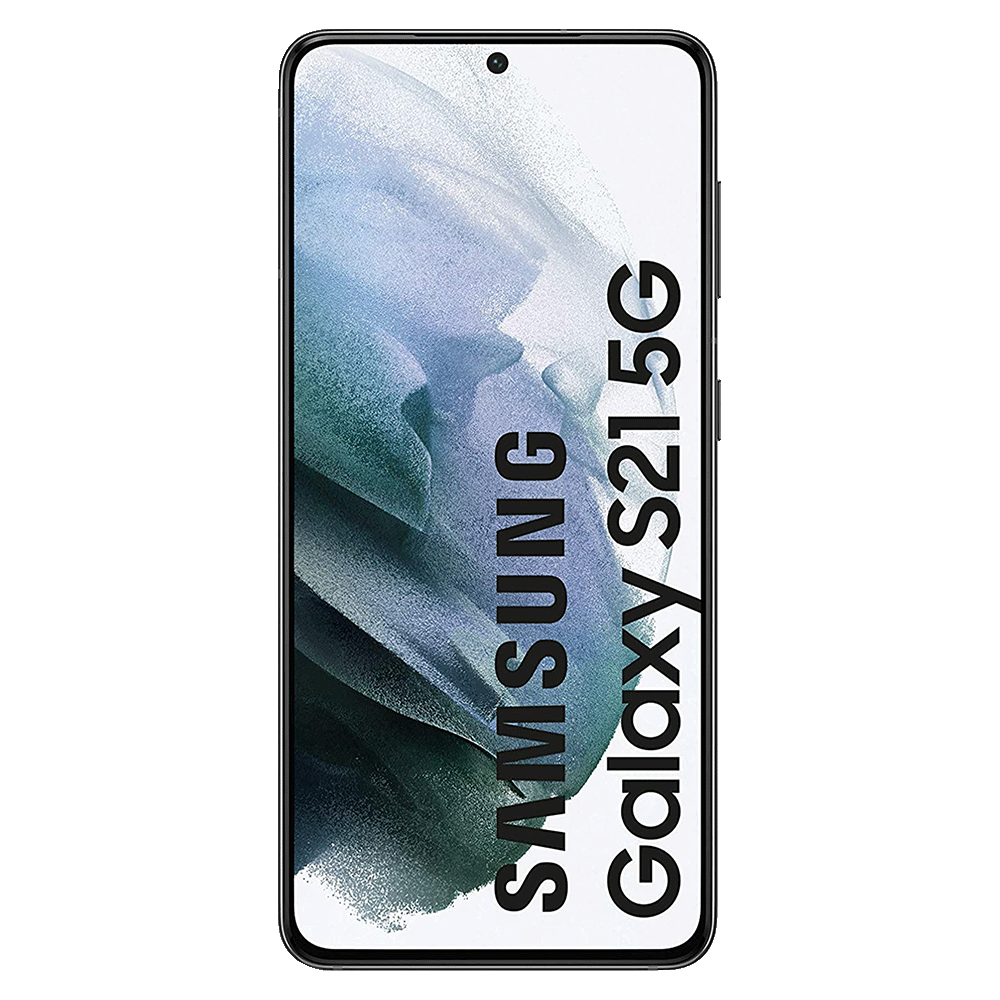 Samsung Galaxy S21 front Ansicht mit original wallpaper