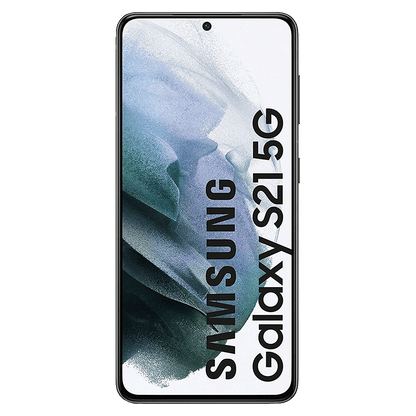 Samsung Galaxy S21 front Ansicht mit original wallpaper