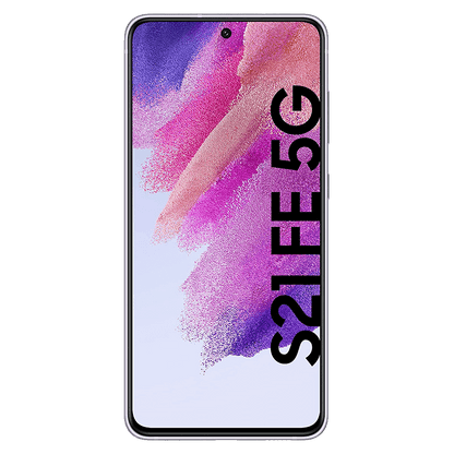Samsung Galaxy S21 FE front Ansicht mit wallpaper