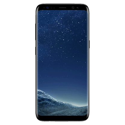 Samsung Galaxy S8 front Ansicht mit wallpaper