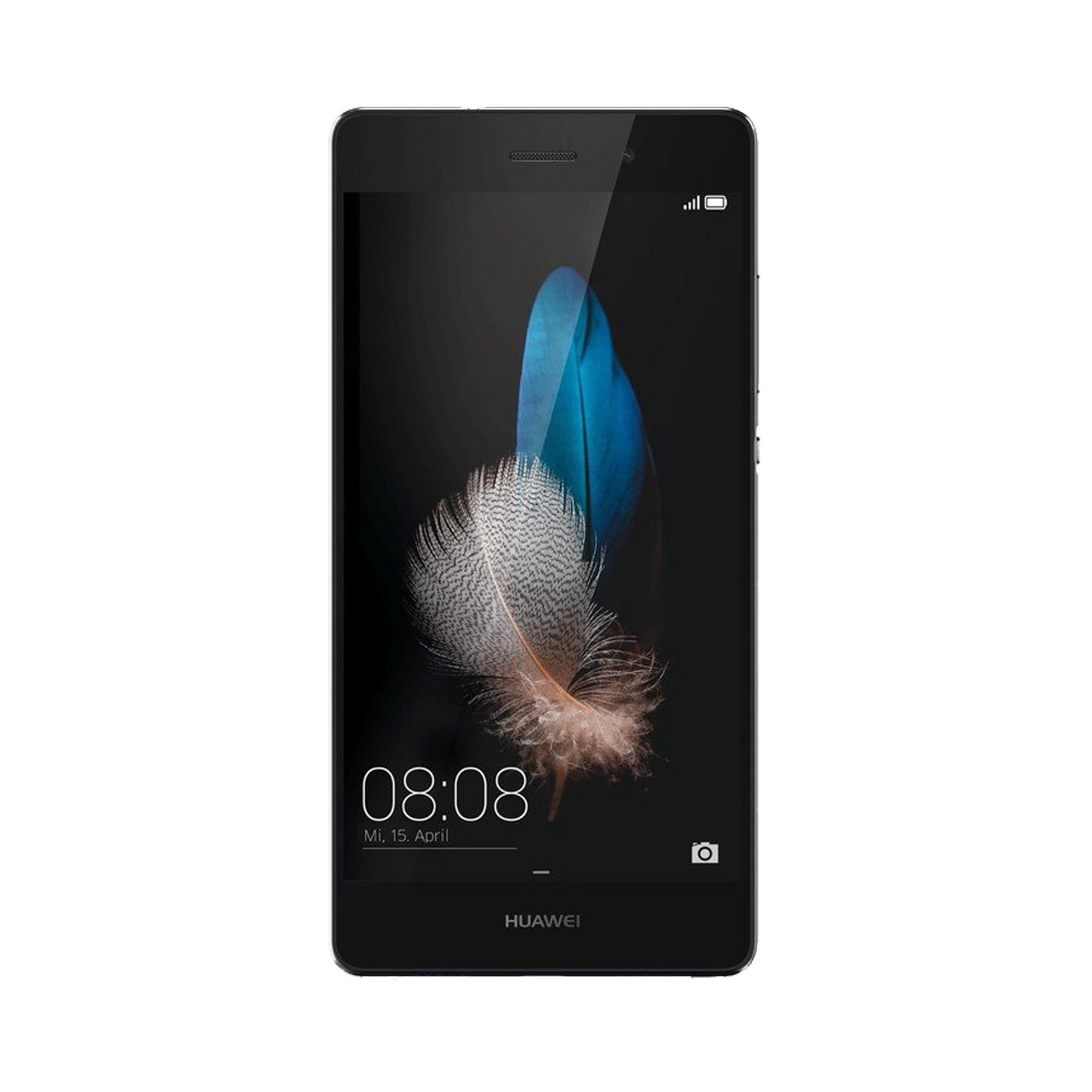 Huawei P8 Lite von vorne mit original wallpaper