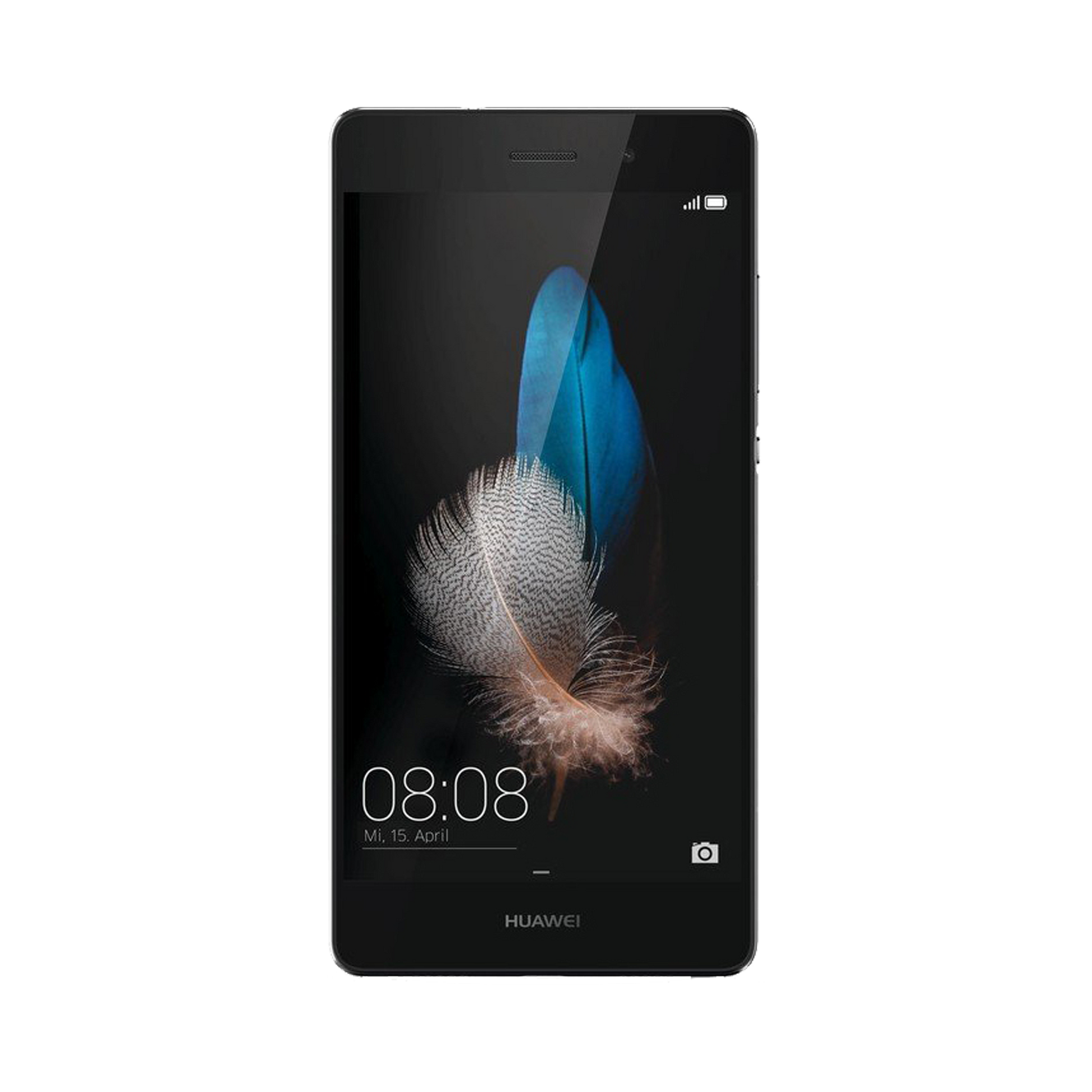Huawei P8 Lite von vorne mit original wallpaper