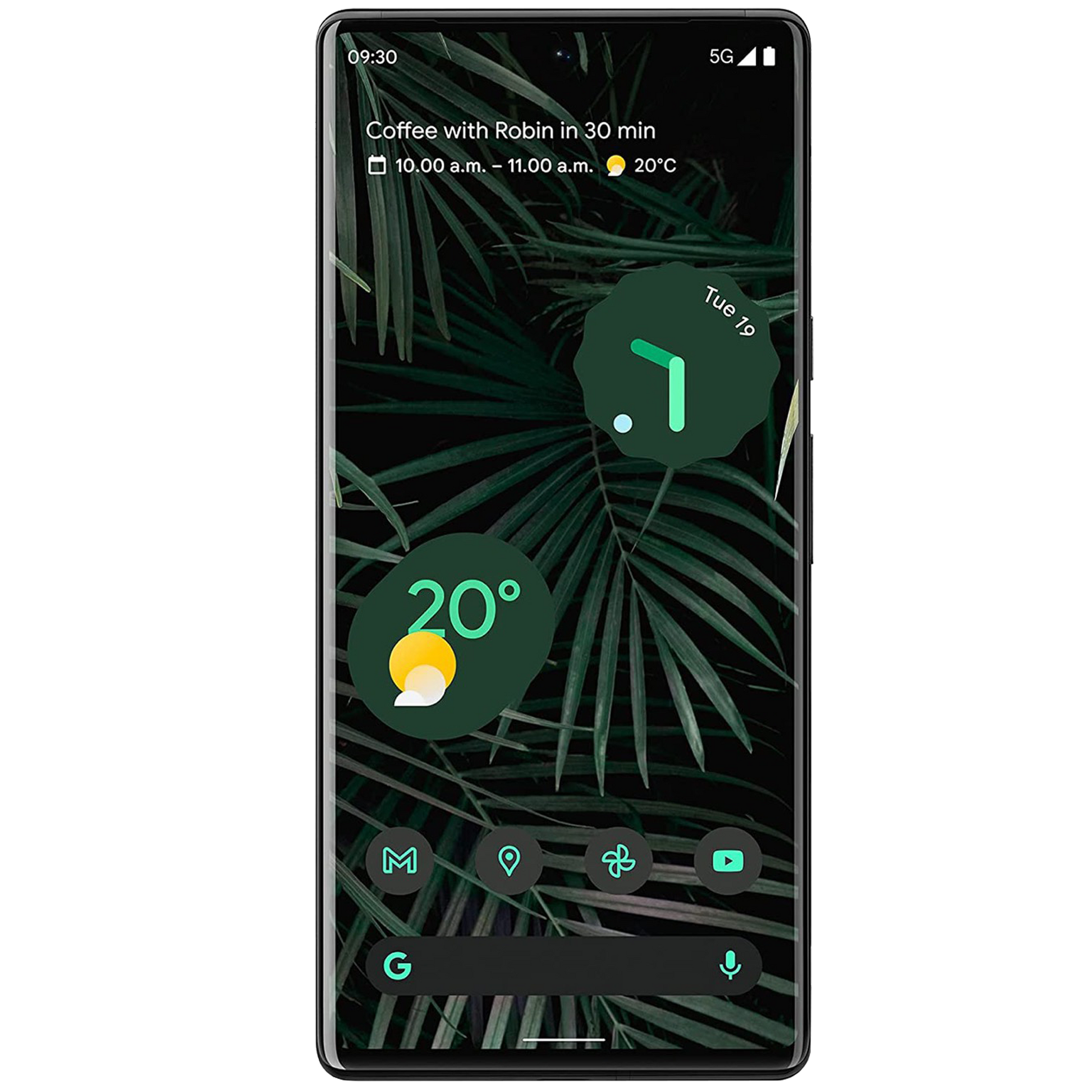 Google Pixel 6 Pro von vorne mit wallpaper