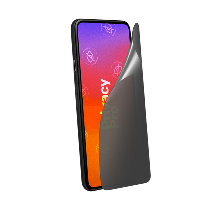 Die Abdunkelnde Schutzfolie. @ Aus seitlichem Betrachten wird das Display bis zu 99%
abgedunkelt. Die matte Schutzfolie schützt
dein Display und deine Privatsphäre.