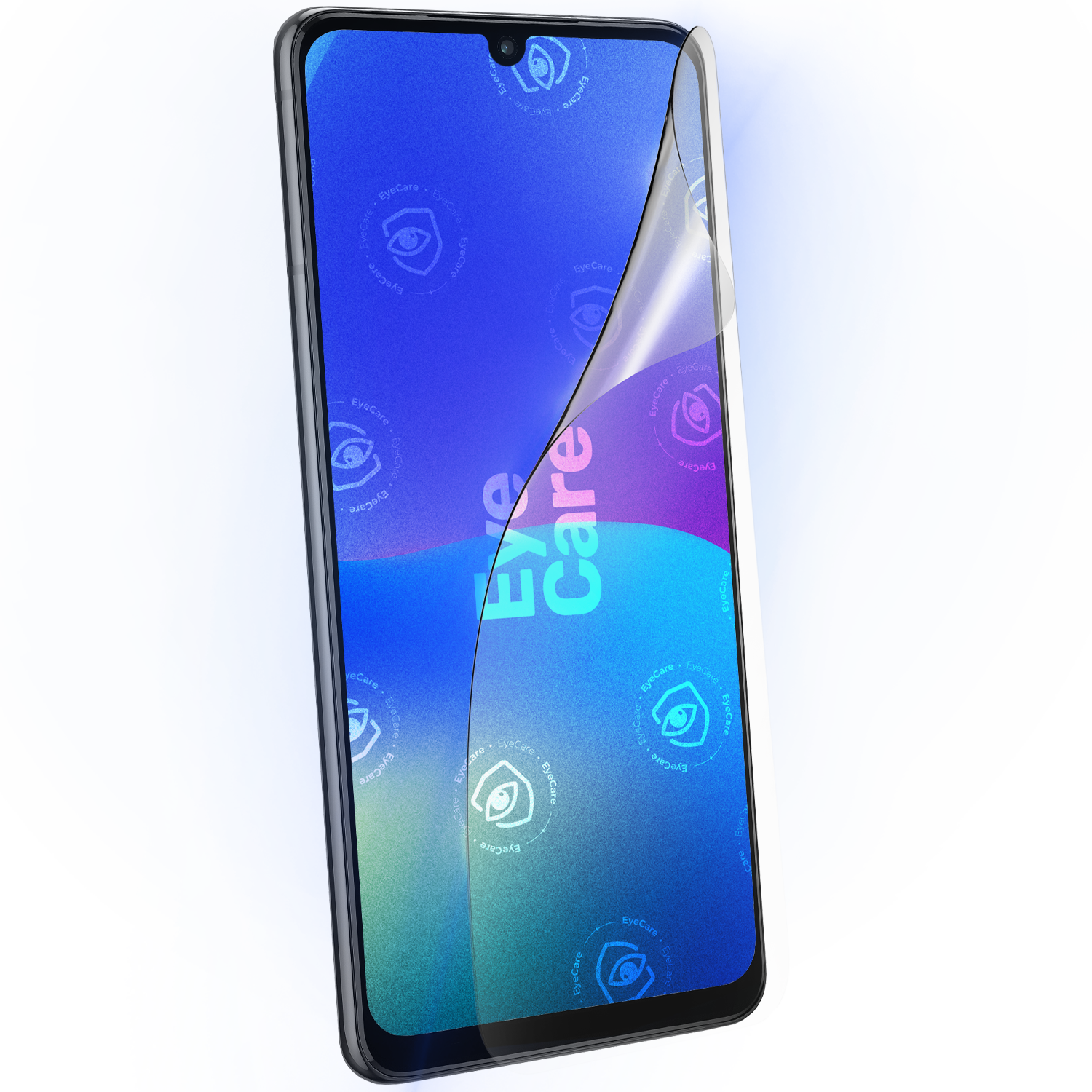 Die Augenschonende Schutzfolie. @ Eine glasklare Panzerfolie mit einem 99% effektiven integrierten Blaulicht Filter schützt Deine Augen und Dein Display.