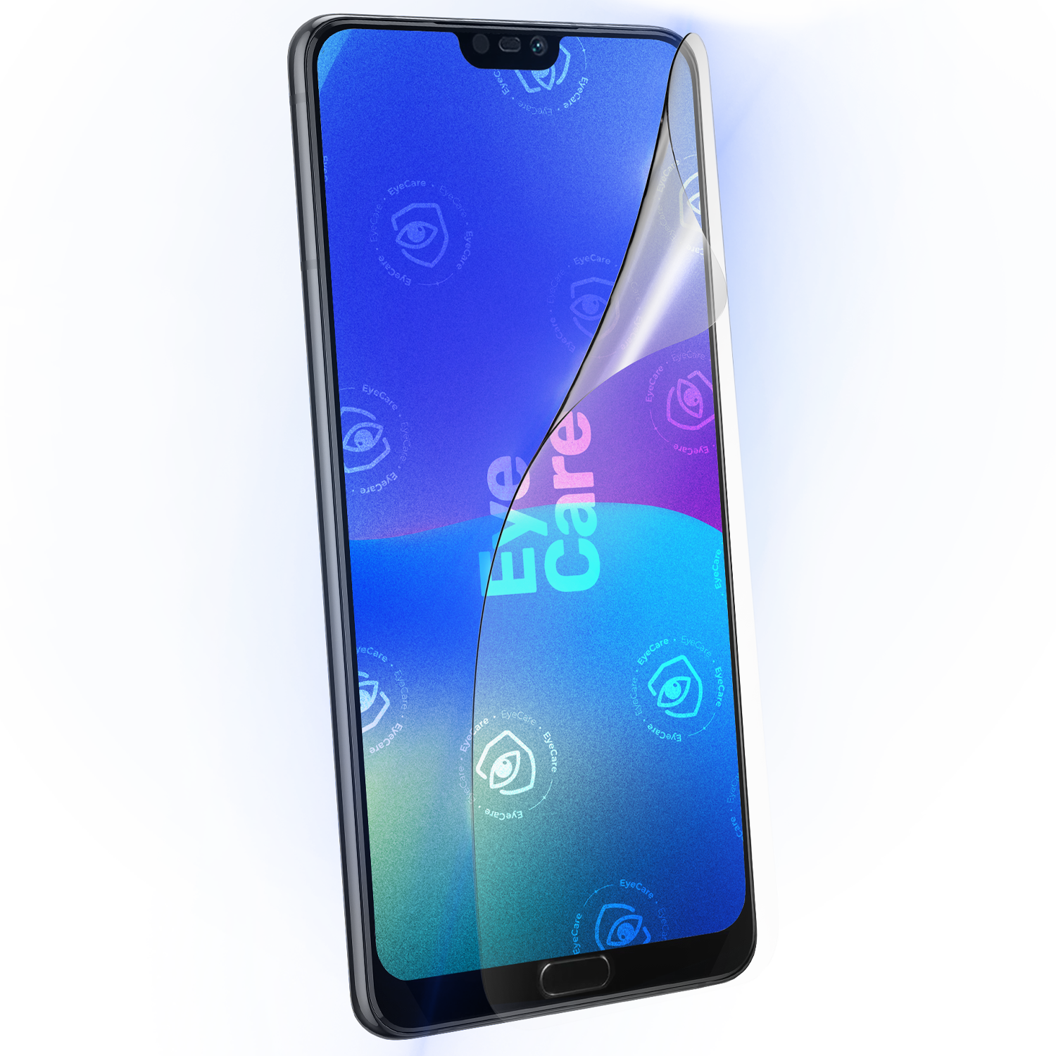 Huawei P20 Premium Panzerfolie kompatibel mit Touch ID und Hüllen