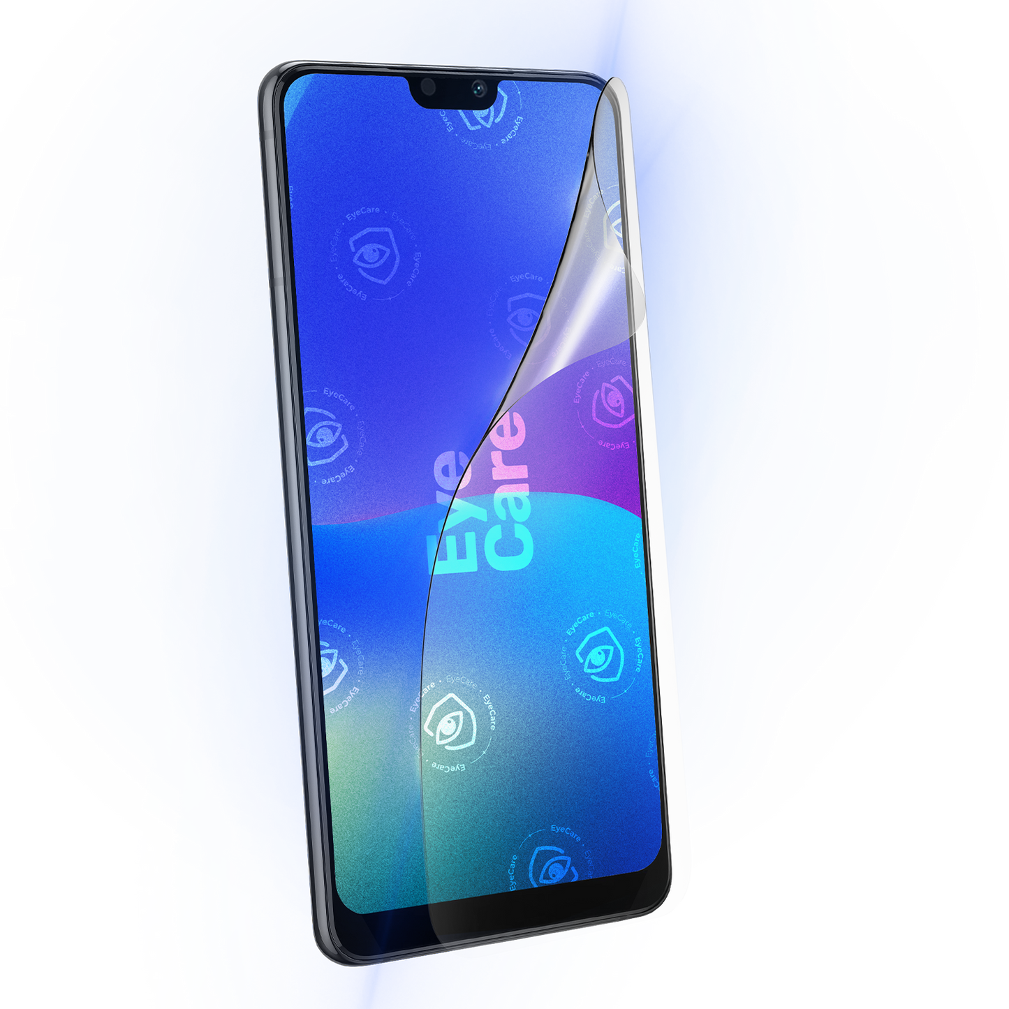 Die Augenschonende Schutzfolie. @ Eine glasklare Panzerfolie mit einem 99% effektiven integrierten Blaulicht Filter schützt Deine Augen und Dein Display.