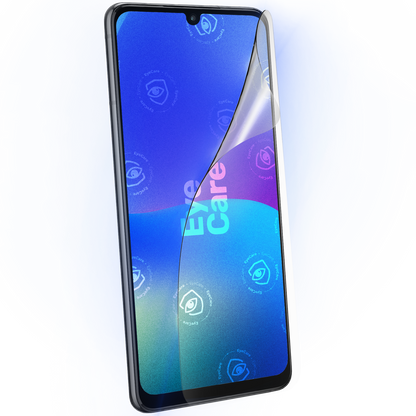 Die Augenschonende Schutzfolie. @ Eine glasklare Panzerfolie mit einem 99% effektiven integrierten Blaulicht Filter schützt Deine Augen und Dein Display.