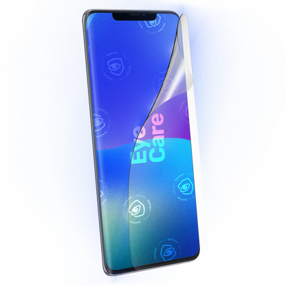 Die Augenschonende Schutzfolie. @ Eine glasklare Panzerfolie mit einem 99% effektiven integrierten Blaulicht Filter schützt Deine Augen und Dein Display.