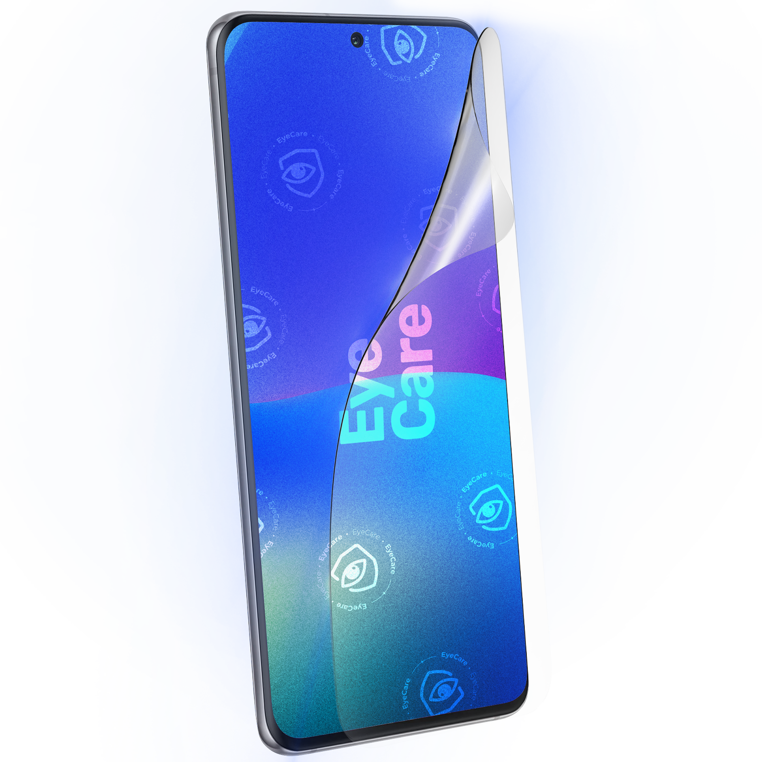 Die Augenschonende Schutzfolie. @ Eine glasklare Panzerfolie mit einem 99% effektiven integrierten Blaulicht Filter schützt Deine Augen und Dein Display.