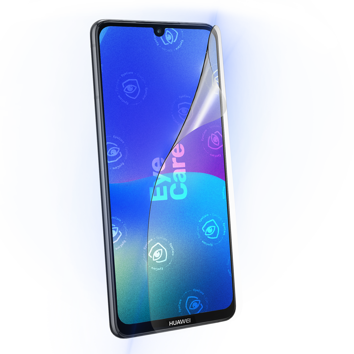 Die Augenschonende Schutzfolie. @ Eine glasklare Panzerfolie mit einem 99% effektiven integrierten Blaulicht Filter schützt Deine Augen und Dein Display.