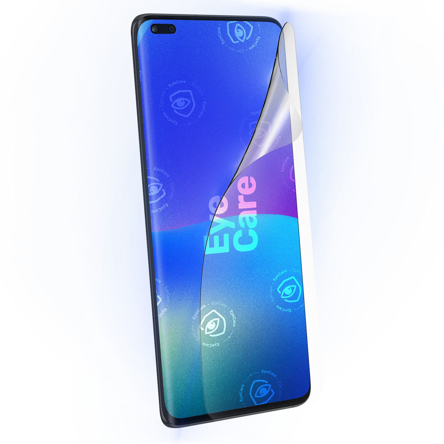 Die Augenschonende Schutzfolie. @ Eine glasklare Panzerfolie mit einem 99% effektiven integrierten Blaulicht Filter schützt Deine Augen und Dein Display.