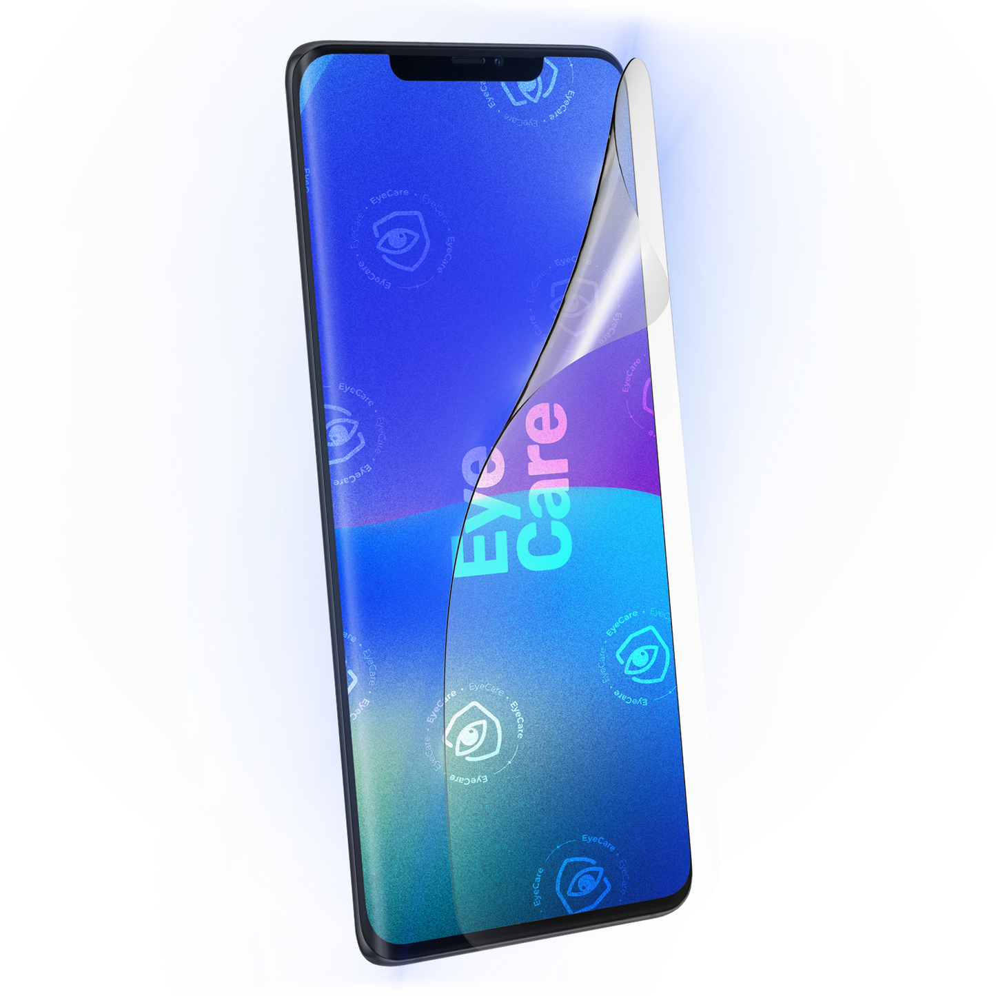 Die Augenschonende Schutzfolie. @ Eine glasklare Panzerfolie mit einem 99% effektiven integrierten Blaulicht Filter schützt Deine Augen und Dein Display.