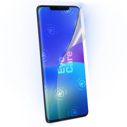 Die Augenschonende Schutzfolie. @ Eine glasklare Panzerfolie mit einem 99% effektiven integrierten Blaulicht Filter schützt Deine Augen und Dein Display.