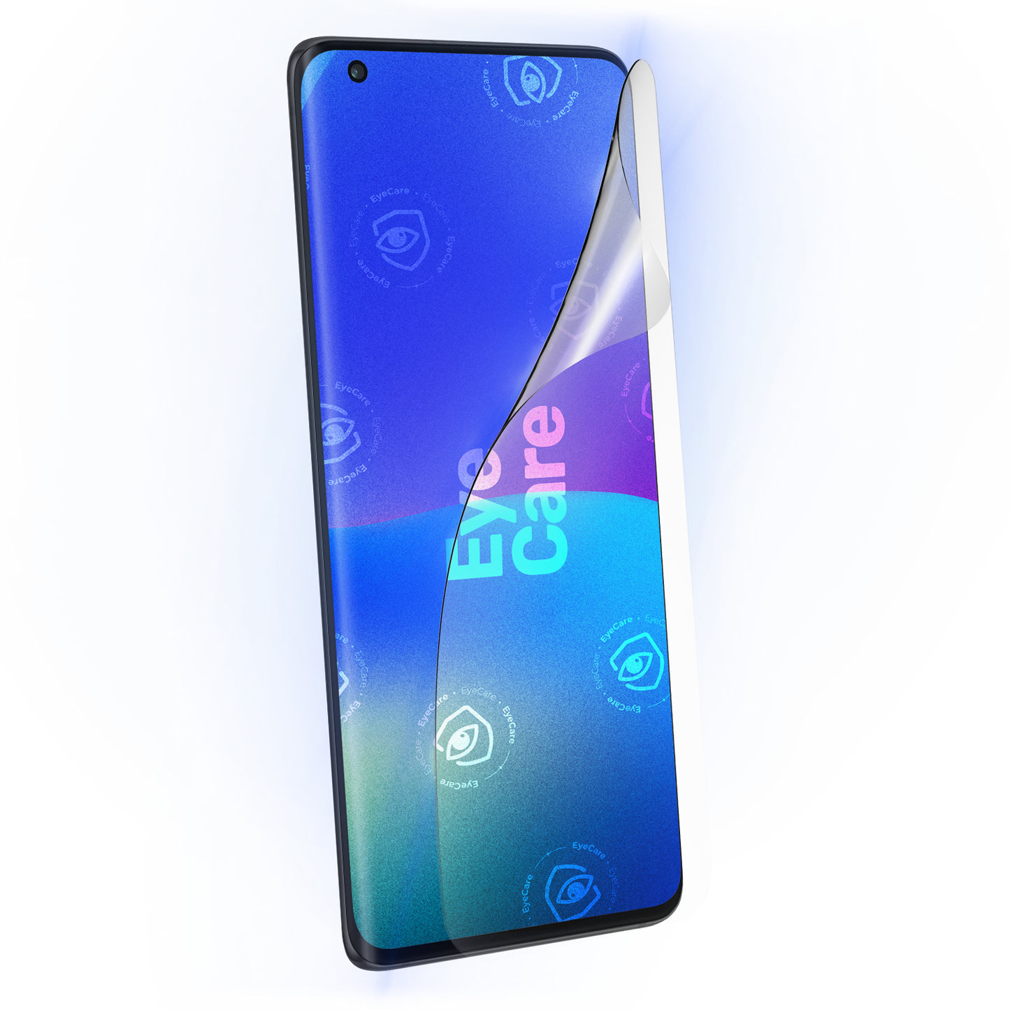 Die Augenschonende Schutzfolie. @ Eine glasklare Panzerfolie mit einem 99% effektiven integrierten Blaulicht Filter schützt Deine Augen und Dein Display.