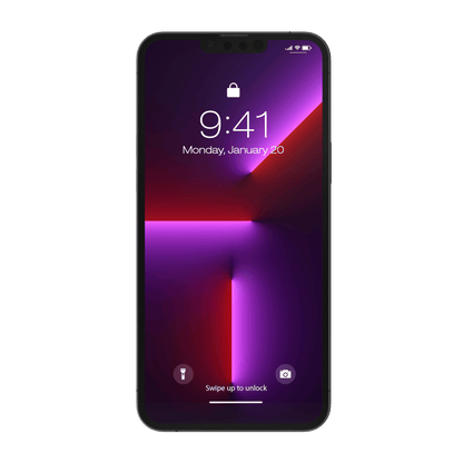 Apple iPhone 13 Pro Max frontal mit Sperrbildschirm png