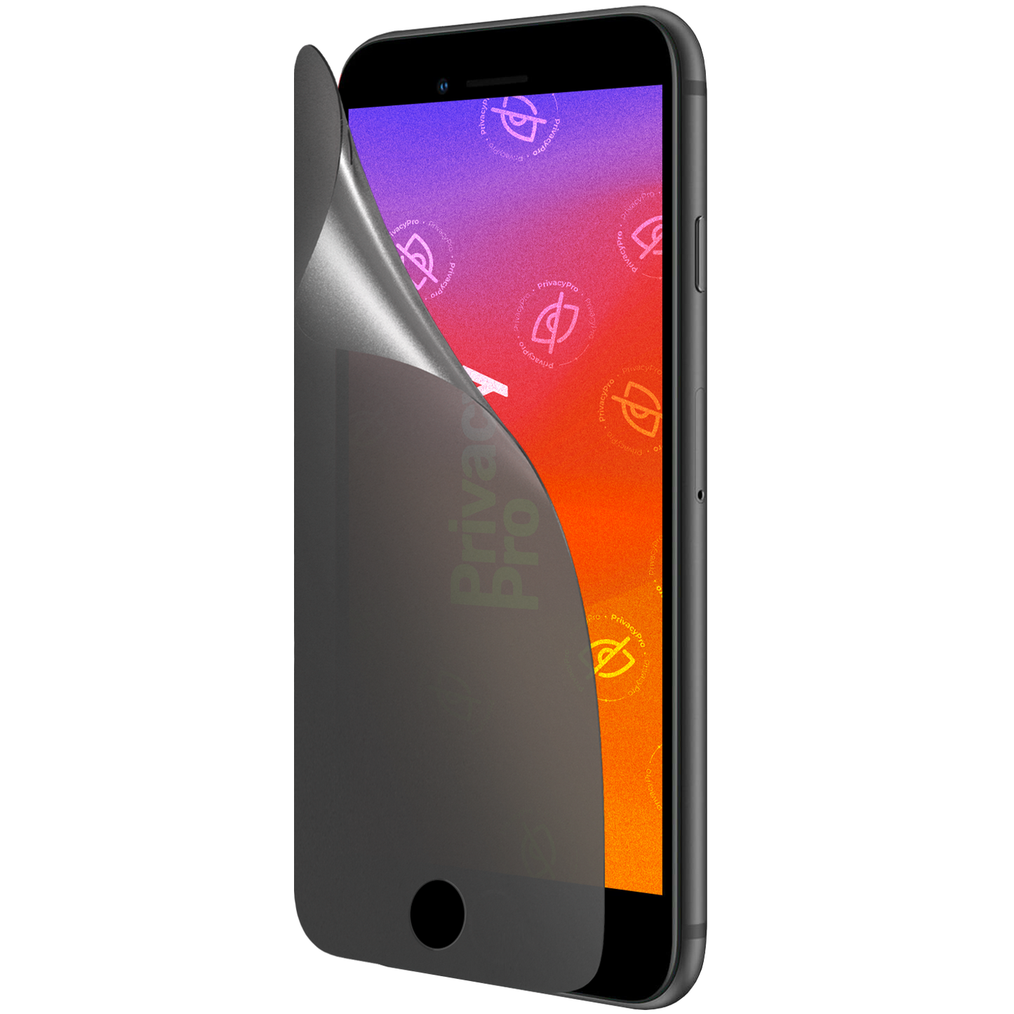 Abdunkelnde Schutzfolie @ Aus seitlichem Betrachten wird das Display bis zu 99%
abgedunkelt Die matte Schutzfolie schützt
dein Display und deine Privatsphäre