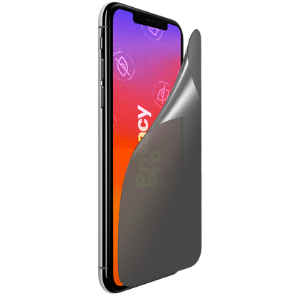 Abdunkelnde Schutzfolie @ Aus seitlichem Betrachten wird das Display bis zu 99%
abgedunkelt Die matte Schutzfolie schützt
dein Display und deine Privatsphäre