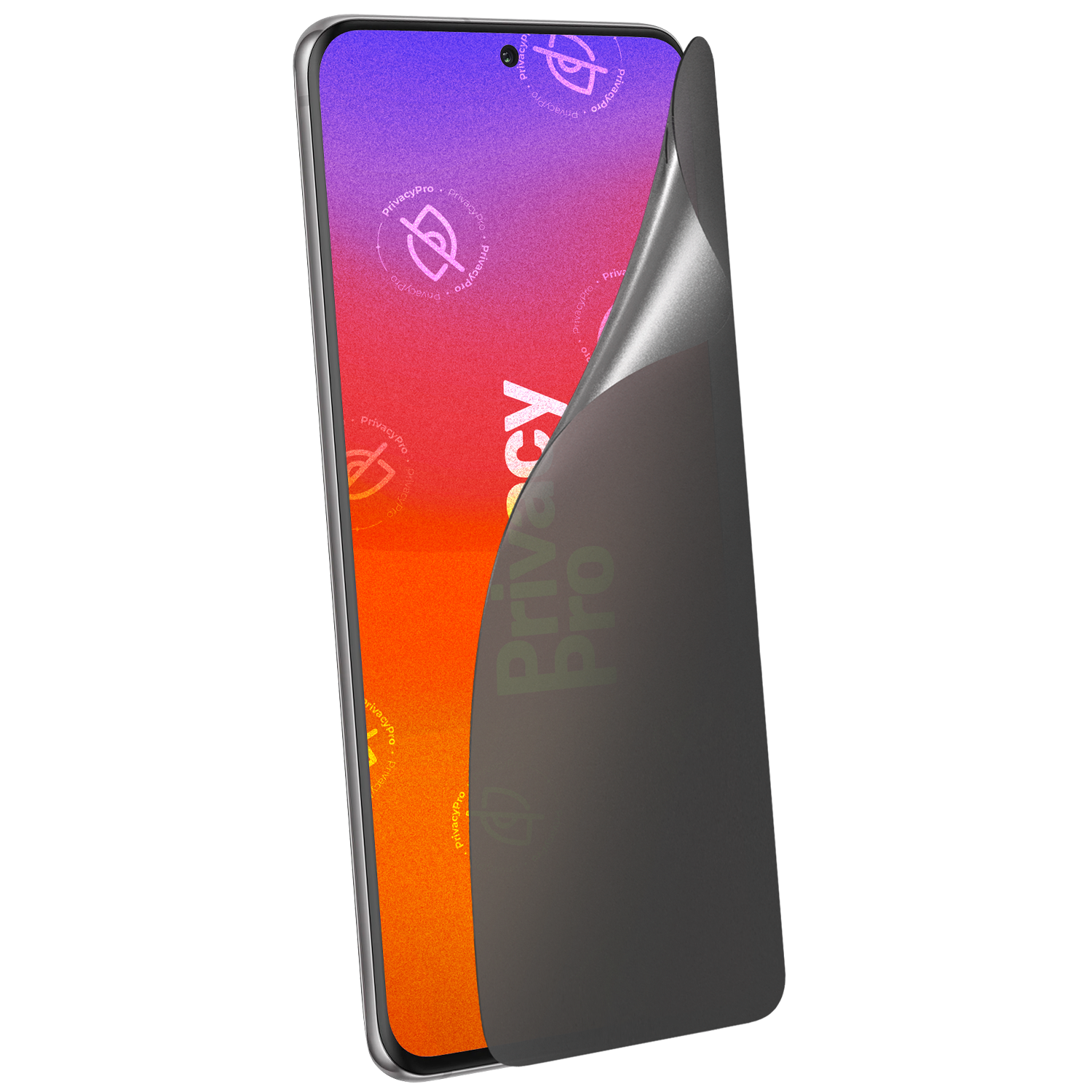 Abdunkelnde Schutzfolie @ Aus seitlichem Betrachten wird das Display bis zu 99%
abgedunkelt Die matte Schutzfolie schützt
dein Display und deine Privatsphäre